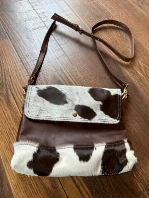 Hair on Cowhide Leather Conceal Carry Crossbody Bag.
