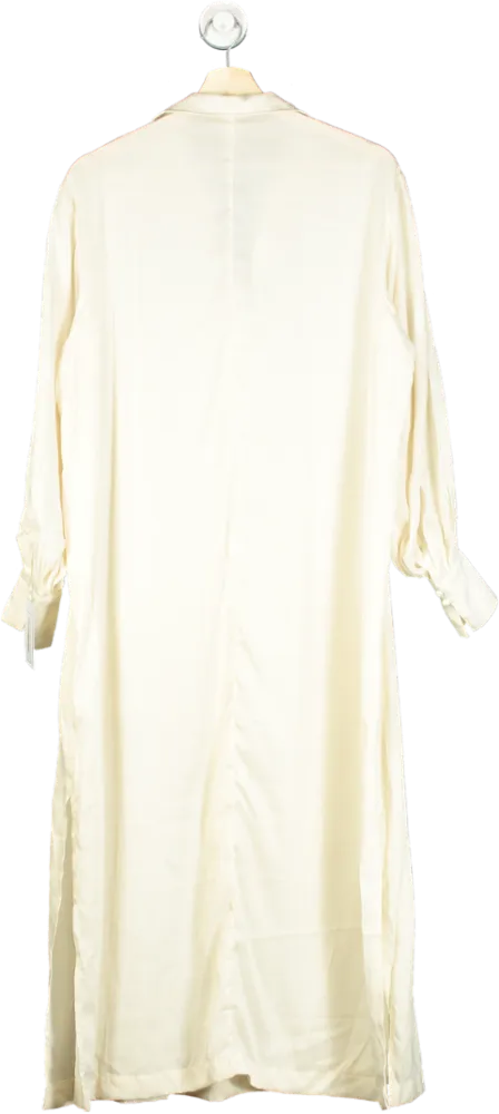 H&M White Long Shirt Dress UK XS