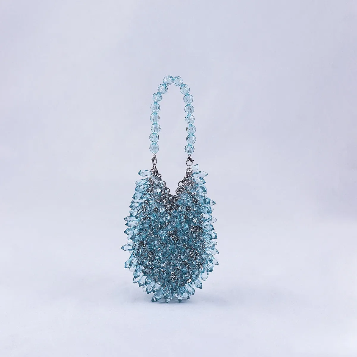 HandWoven Clear Crystal Acrylic Handbag