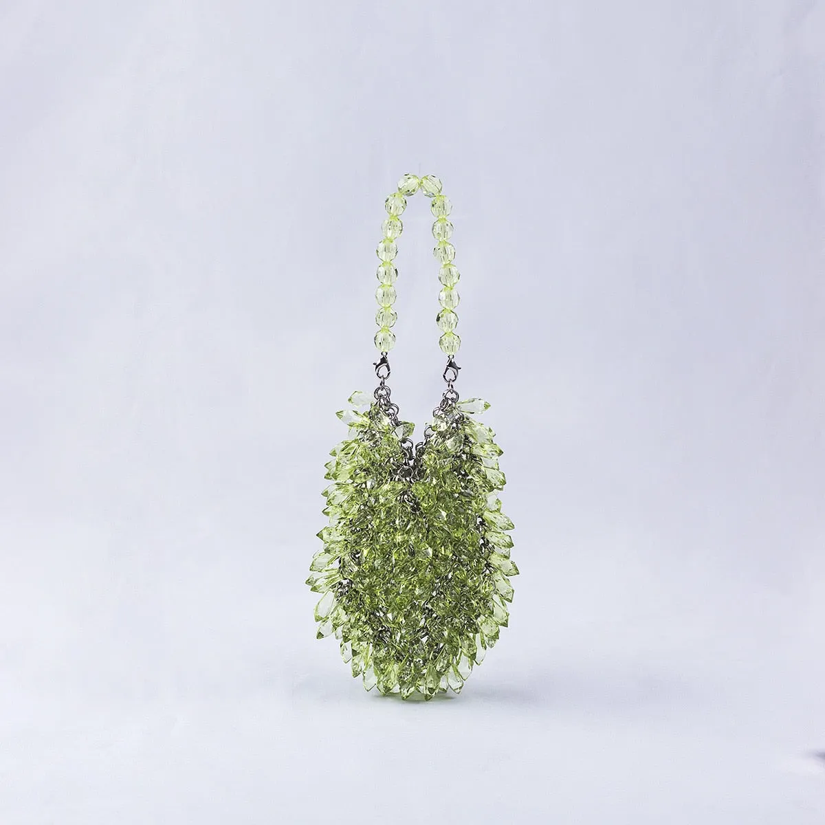 HandWoven Clear Crystal Acrylic Handbag