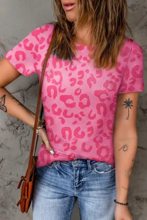Hazel Blues® |  Leopard Round Neck Tee