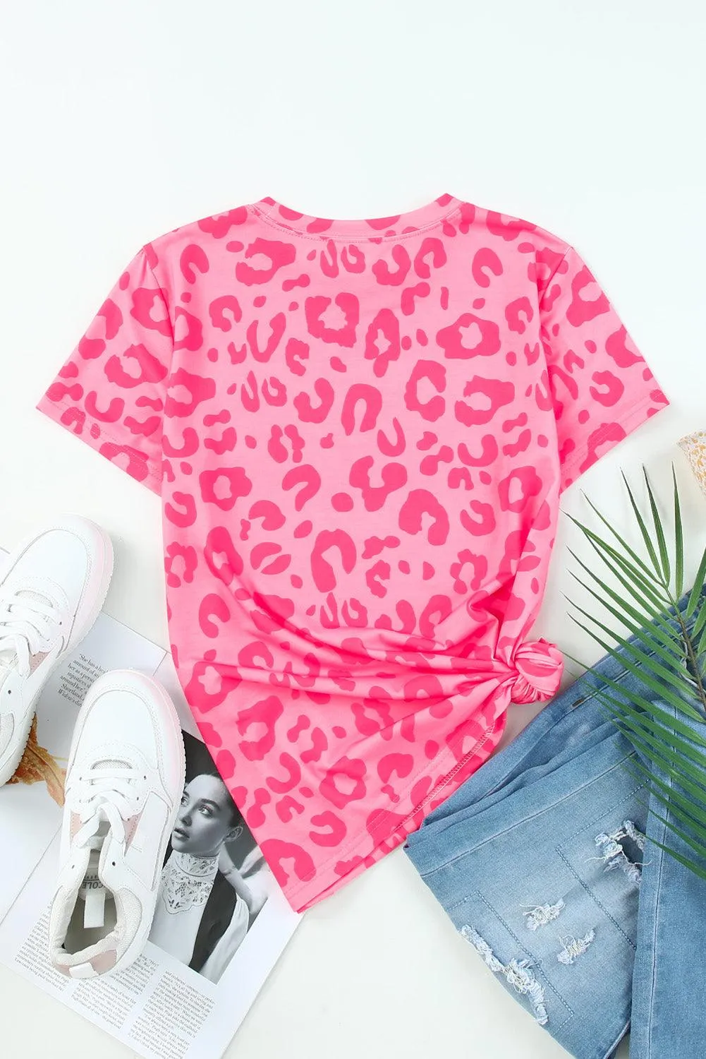 Hazel Blues® |  Leopard Round Neck Tee
