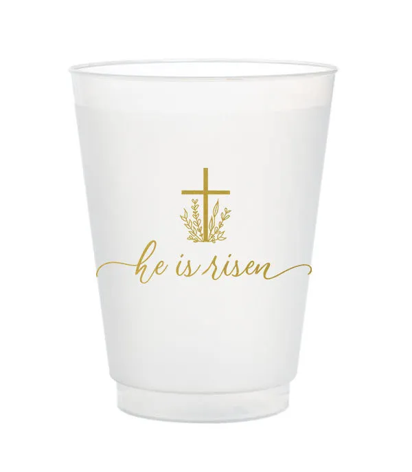 He Is Risen Easter Frost Flex Cups