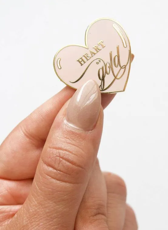 Heart of Gold, Inspirational Enamel Pin