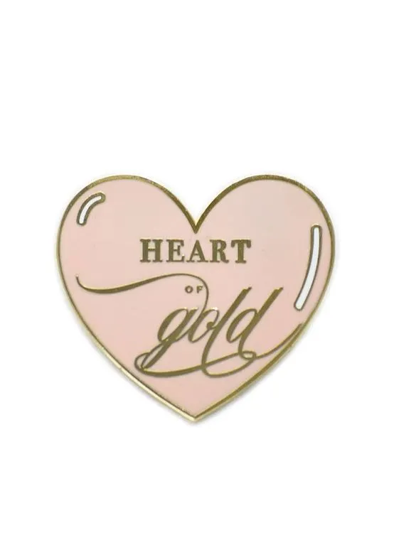 Heart of Gold, Inspirational Enamel Pin