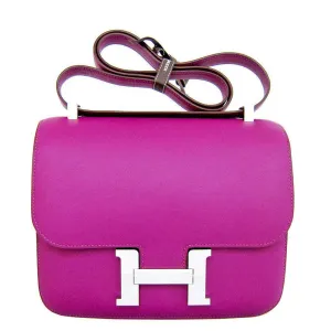 Hermes Anemone Constance MM Shoulder Palladium PHW Bag