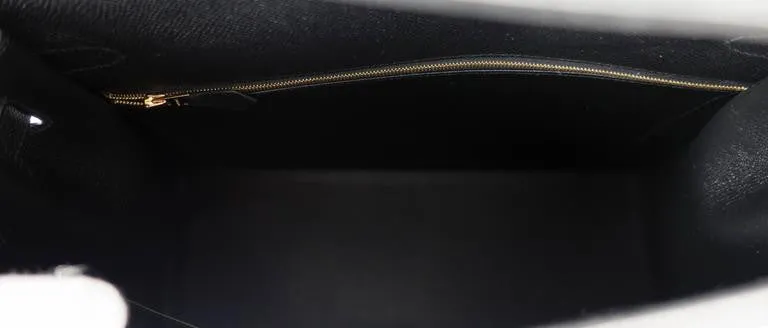Hermes Black Epsom Sellier Kelly 35cm Gold Hardware X Stamp Superb