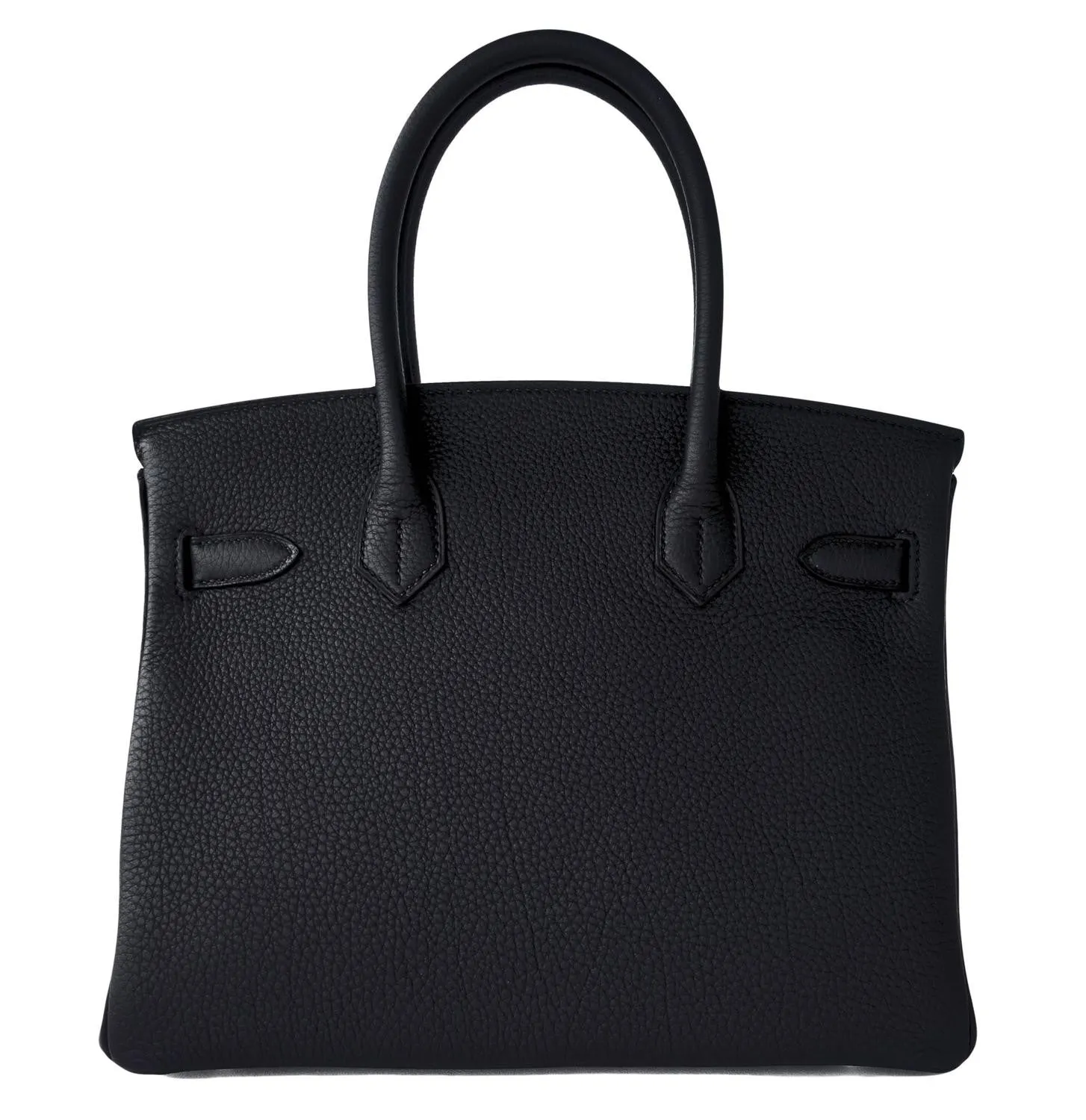 Hermes Black Togo 30cm Birkin Palladium Hardware Leather Bag Chic X Stamp