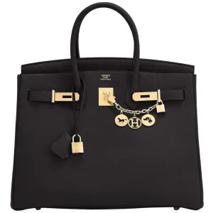 Hermes Black Togo 35cm Birkin Gold Hardware