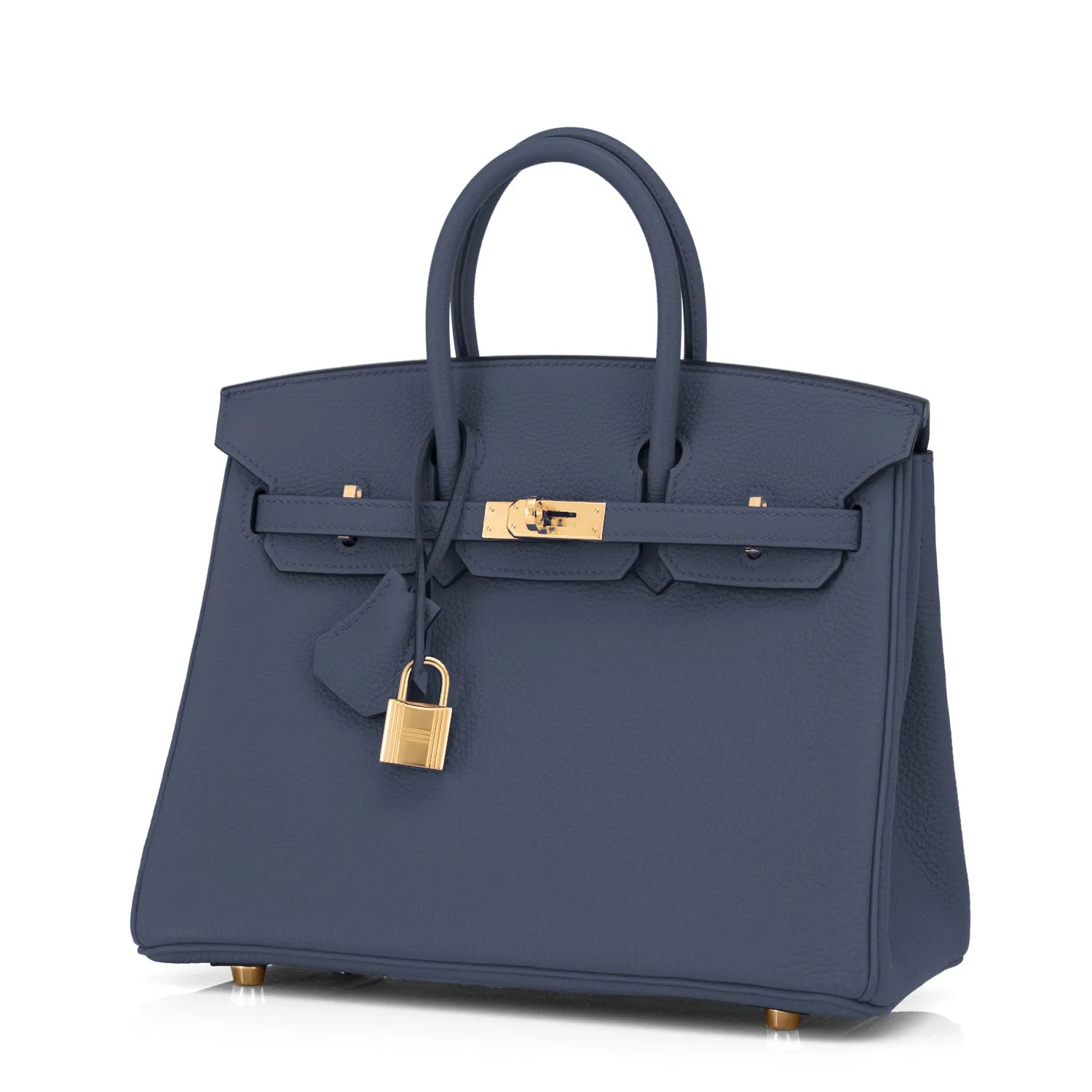 Hermes Blue Nuit Birkin 25cm Togo Gold Hardware