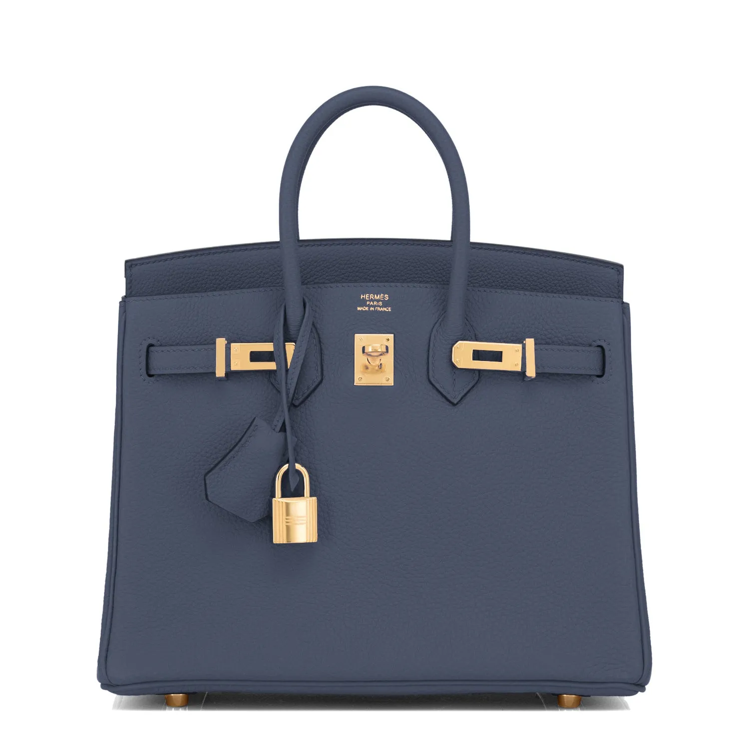 Hermes Blue Nuit Birkin 25cm Togo Gold Hardware