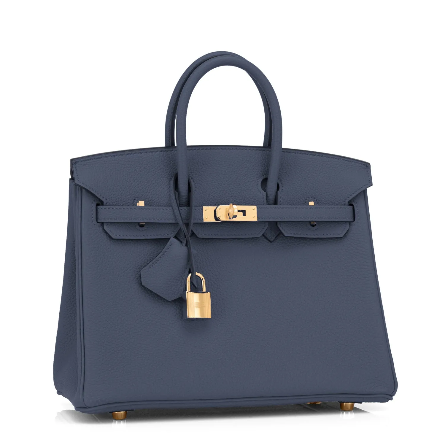 Hermes Blue Nuit Birkin 25cm Togo Gold Hardware