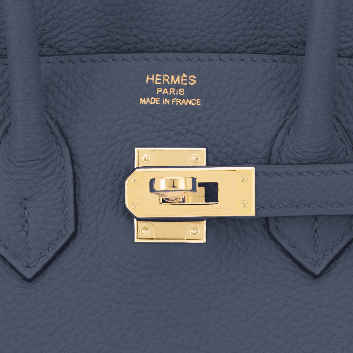 Hermes Blue Nuit Birkin 25cm Togo Gold Hardware