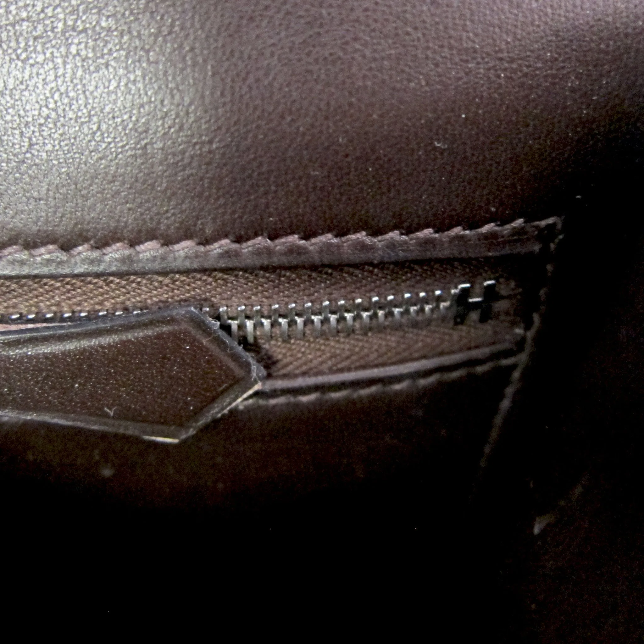 Hermes Double Gusset 23cm Constance Brown Box Leather Shoulder Bag