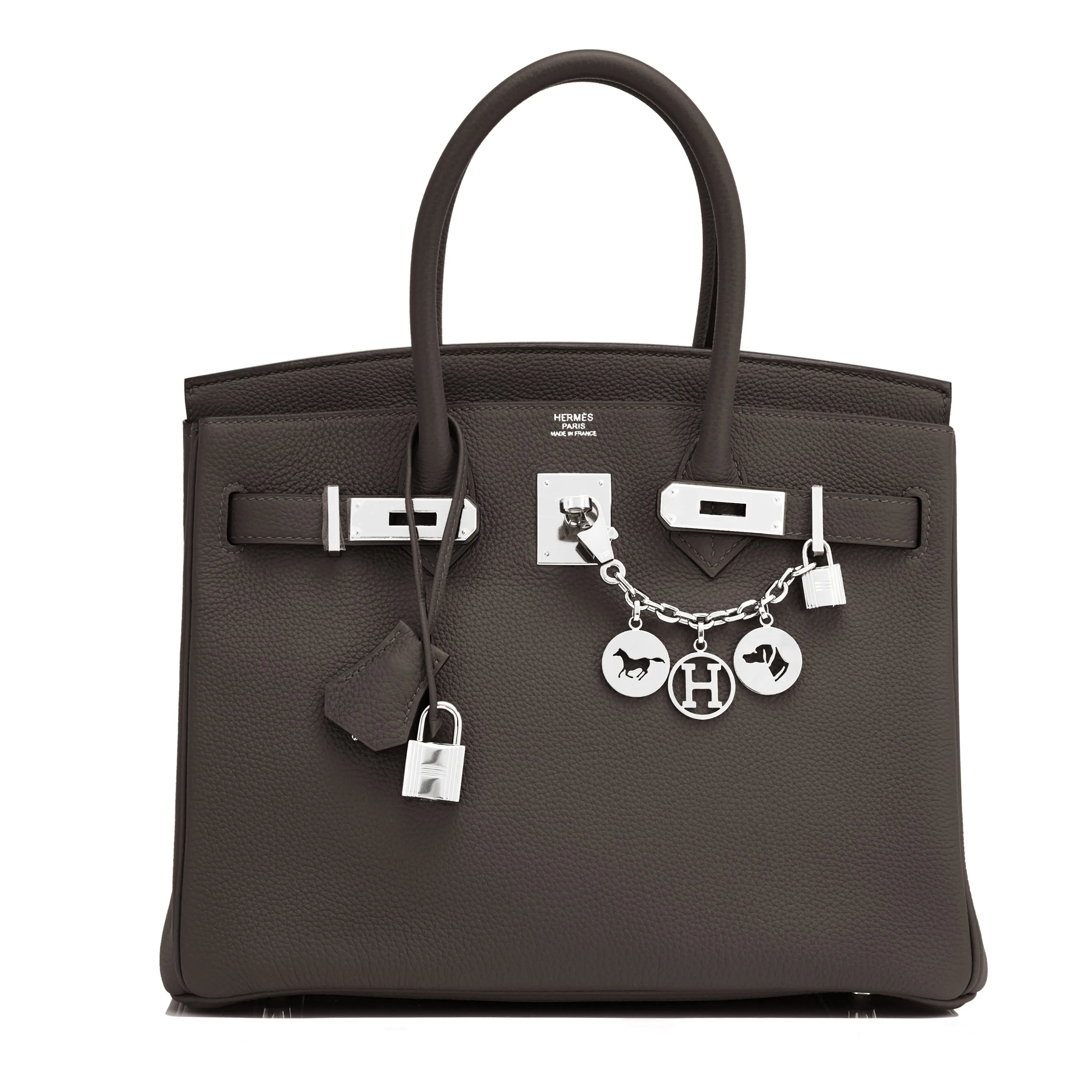 Hermes Ebene and Gold Camel Tan Verso Limited Edition VIP 30cm Togo Birkin