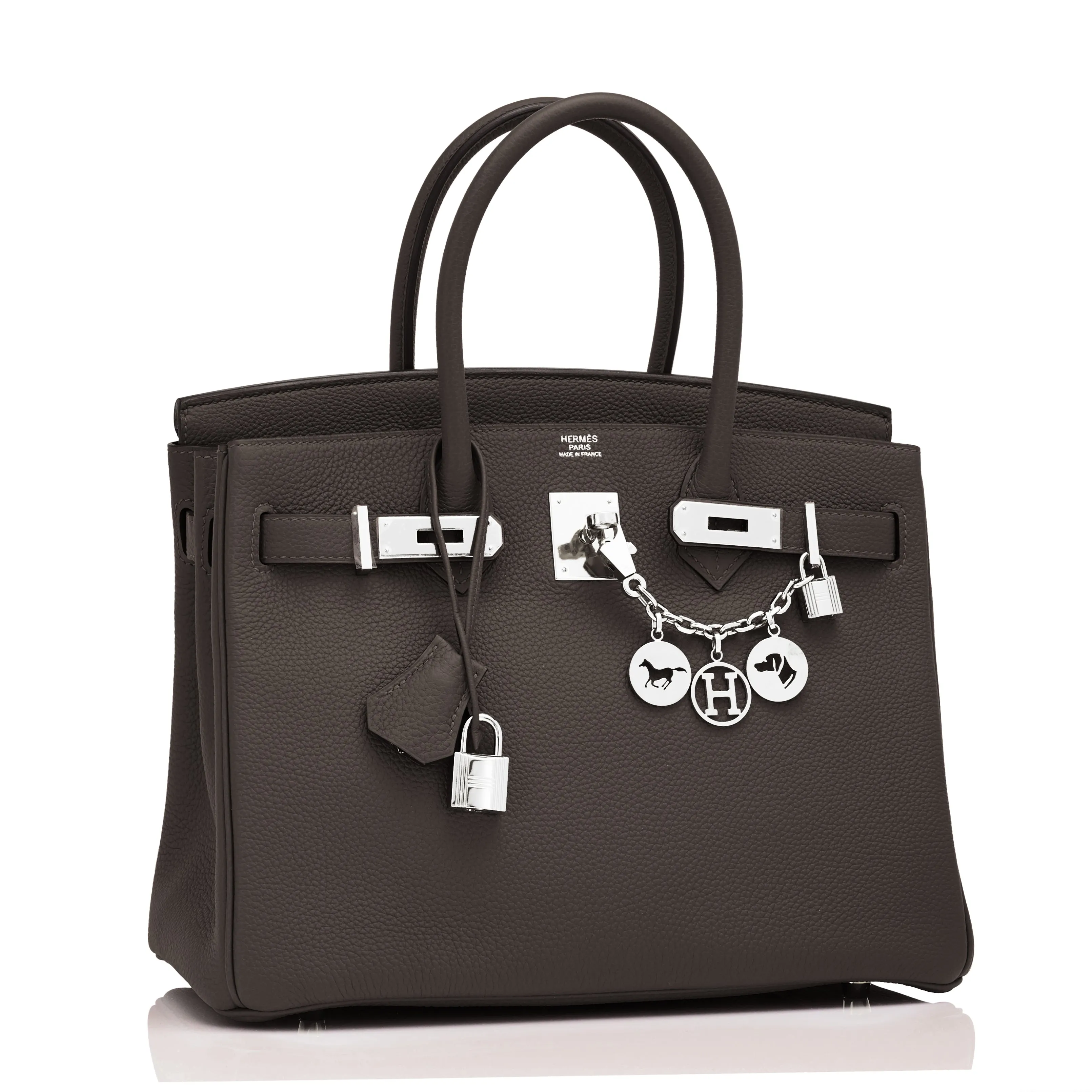 Hermes Ebene and Gold Camel Tan Verso Limited Edition VIP 30cm Togo Birkin