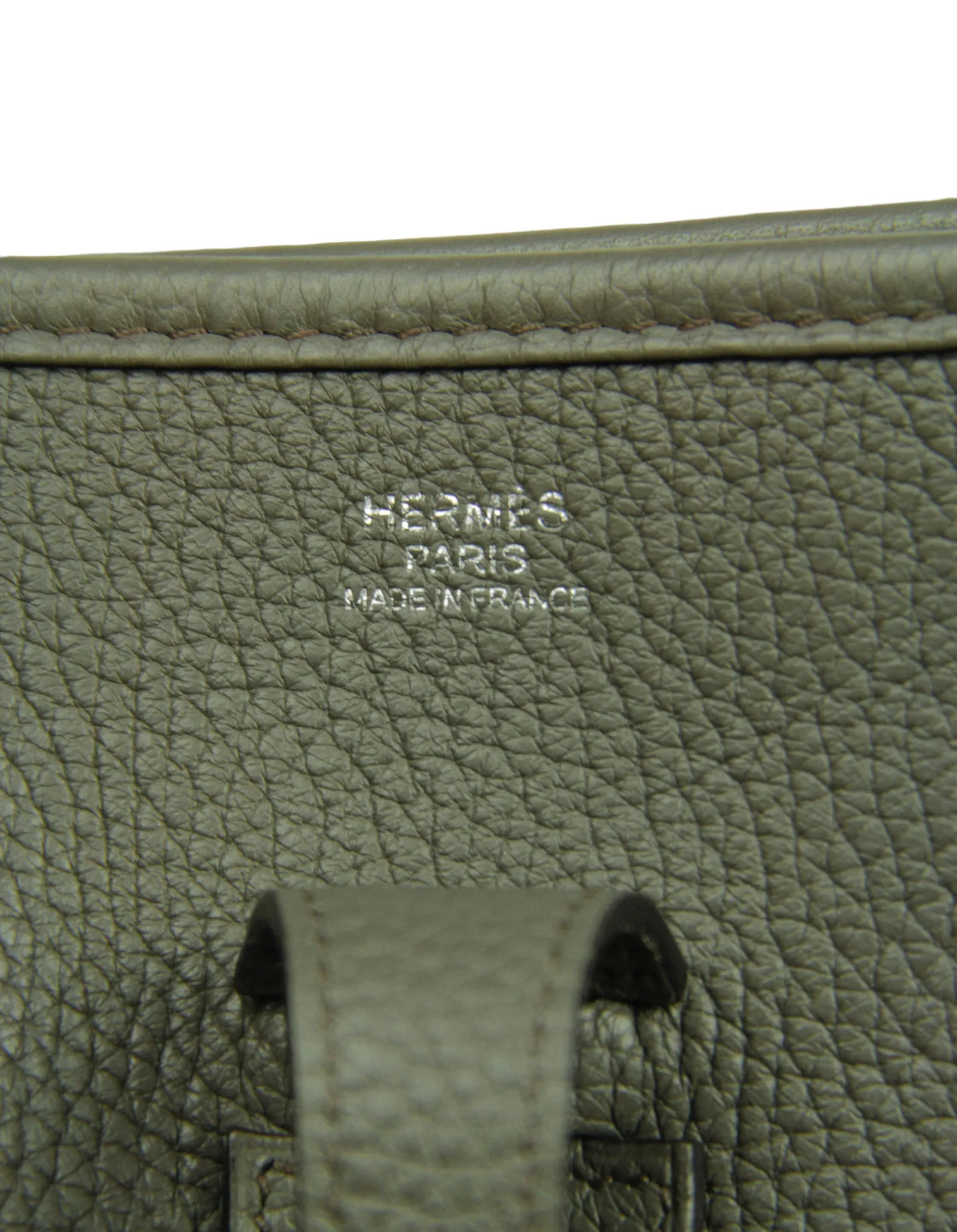 Hermes Etain Clemence Leather Evelyne III 29 PM Messenger Bag