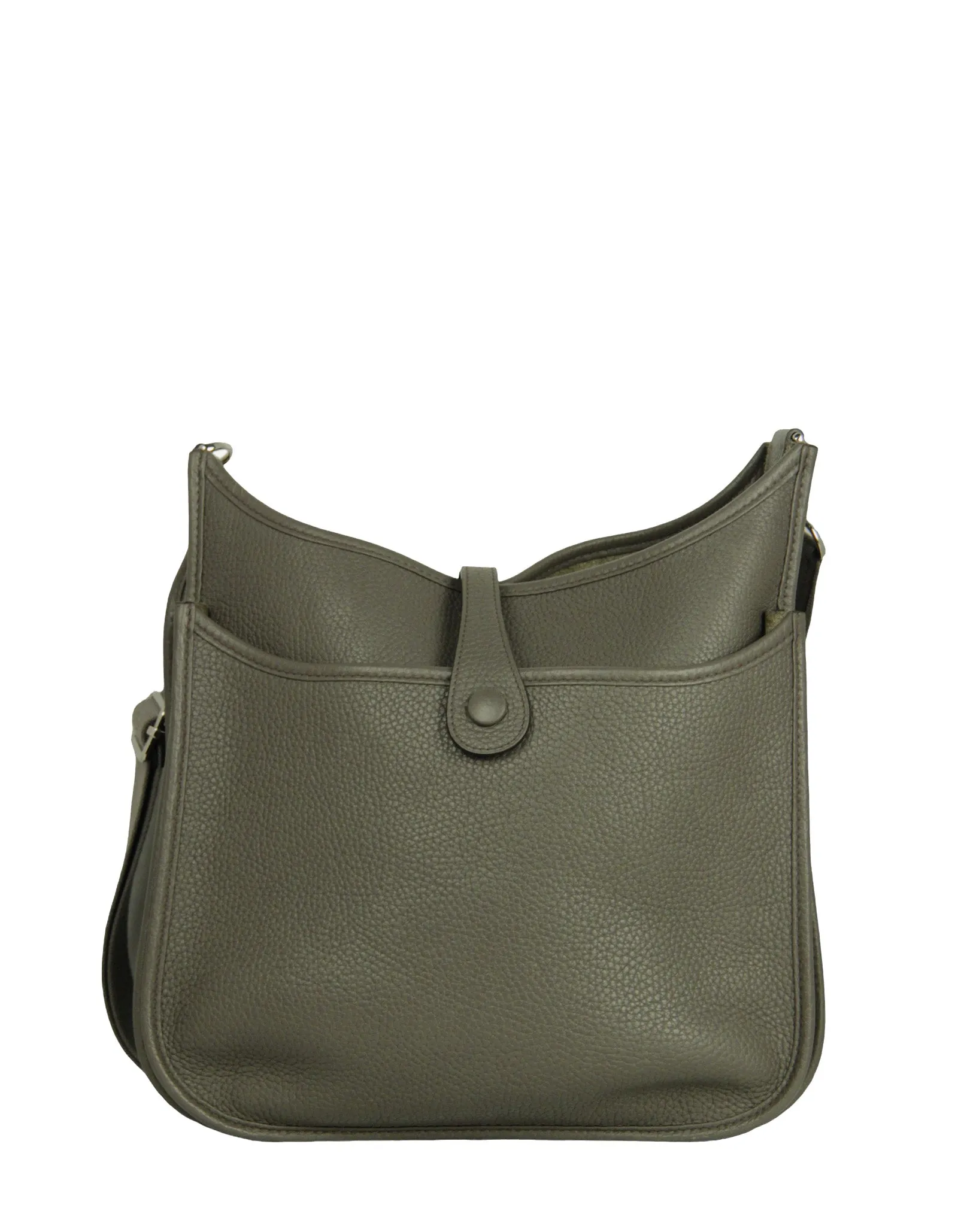 Hermes Etain Clemence Leather Evelyne III 29 PM Messenger Bag