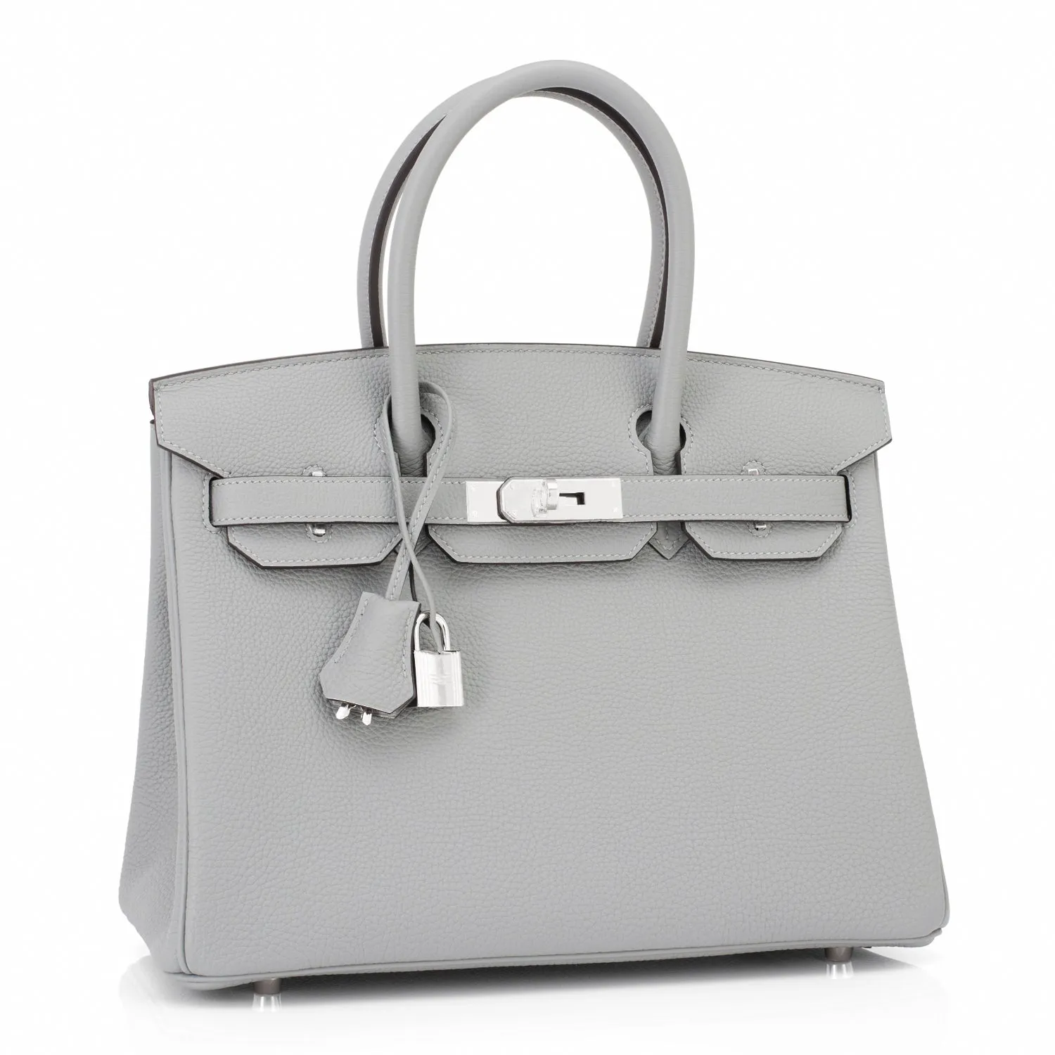 Hermes Gris Mouette 30cm Birkin Togo Palladium Hardware