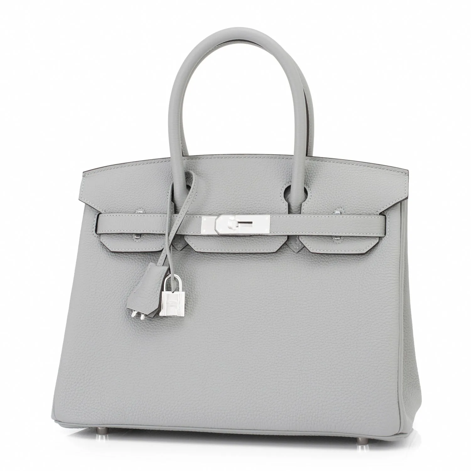 Hermes Gris Mouette 30cm Birkin Togo Palladium Hardware