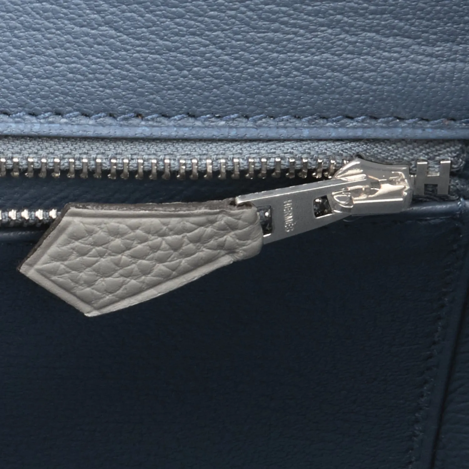 Hermes Gris Mouette 35cm Togo Birkin Blue Agate "Verso" Limited Edition