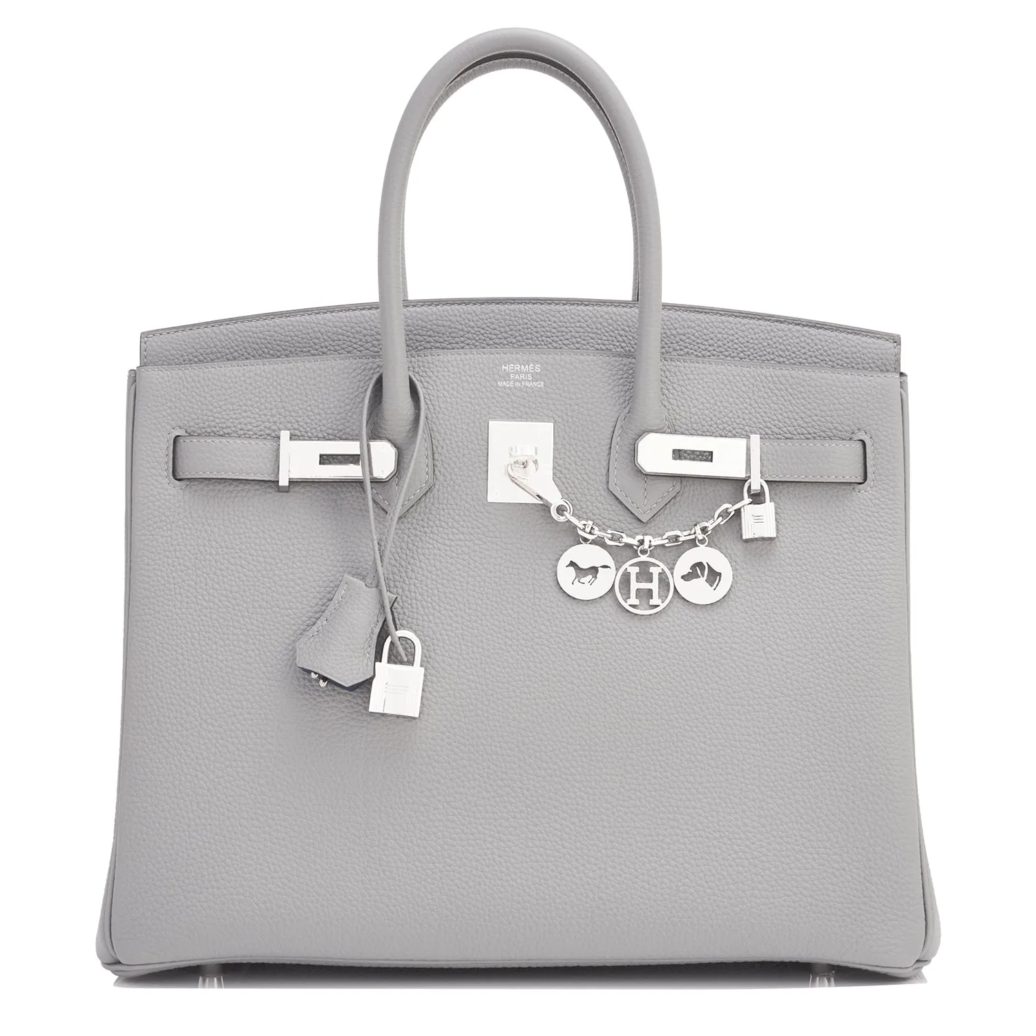 Hermes Gris Mouette 35cm Togo Birkin Blue Agate "Verso" Limited Edition