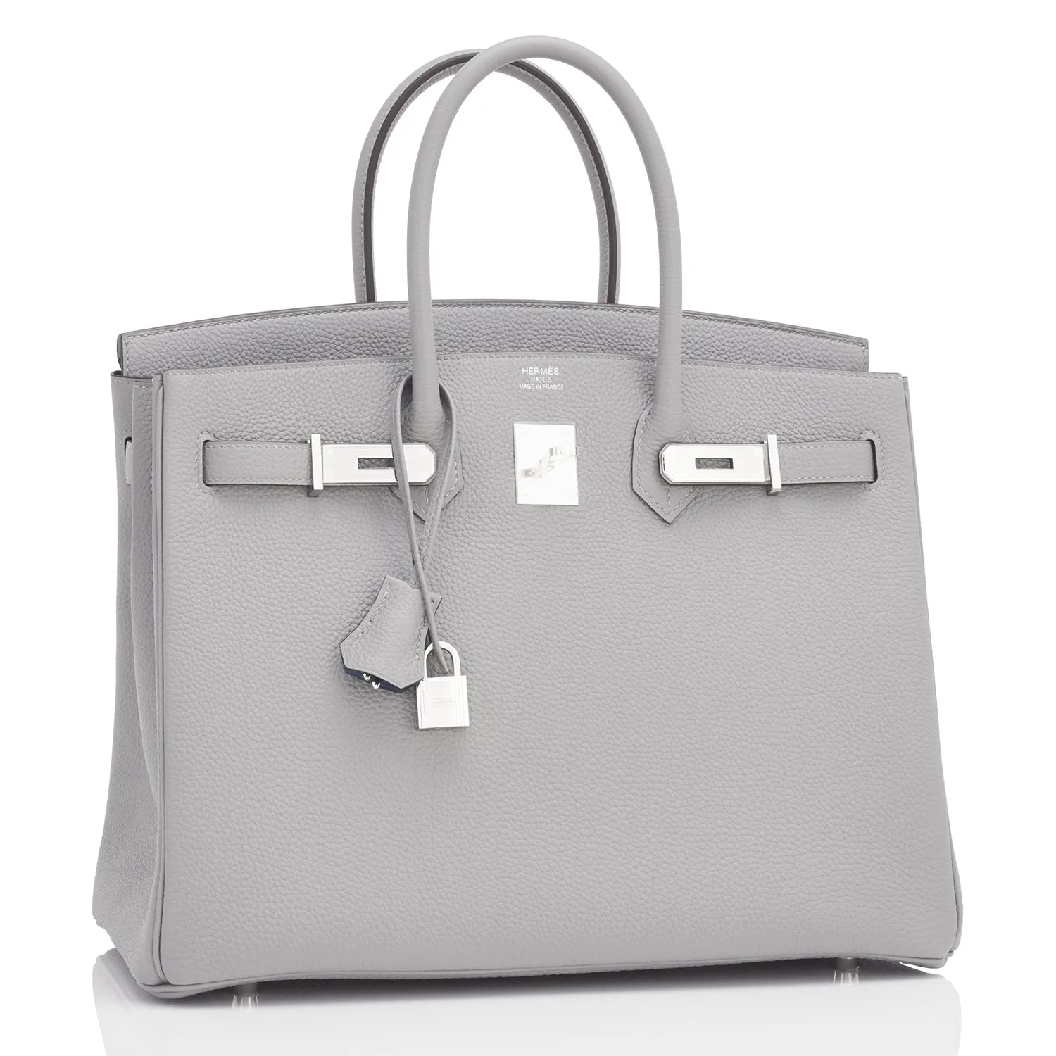 Hermes Gris Mouette 35cm Togo Birkin Blue Agate "Verso" Limited Edition