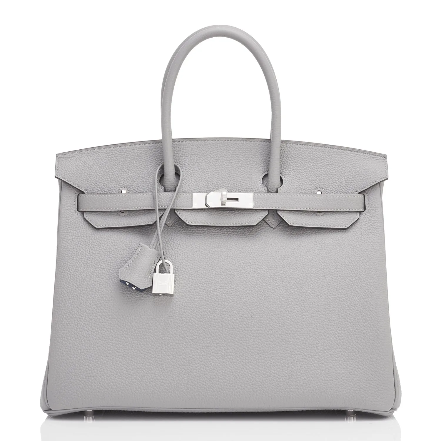 Hermes Gris Mouette 35cm Togo Birkin Blue Agate "Verso" Limited Edition