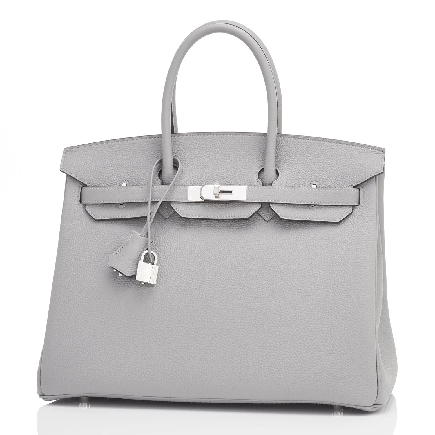 Hermes Gris Mouette 35cm Togo Birkin Blue Agate "Verso" Limited Edition