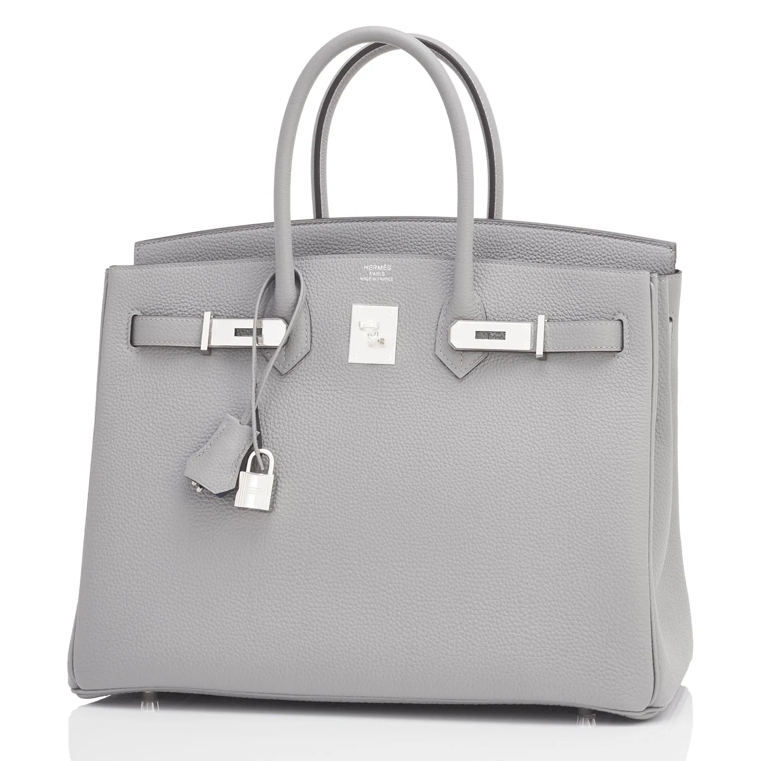 Hermes Gris Mouette 35cm Togo Birkin Blue Agate "Verso" Limited Edition