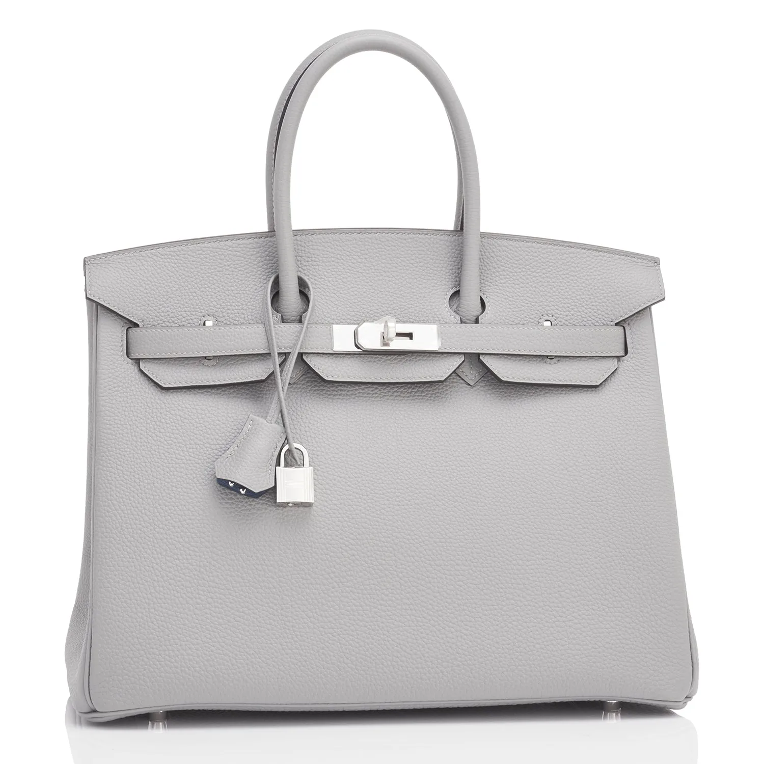 Hermes Gris Mouette 35cm Togo Birkin Blue Agate "Verso" Limited Edition