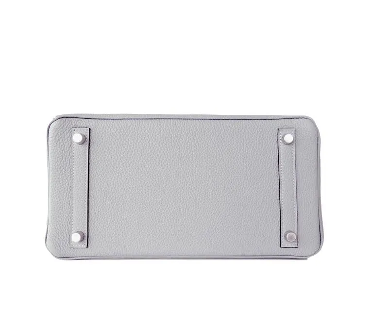 Hermes Gris Mouette New Grey 30cm Togo Birkin Bag Palladium So Chic