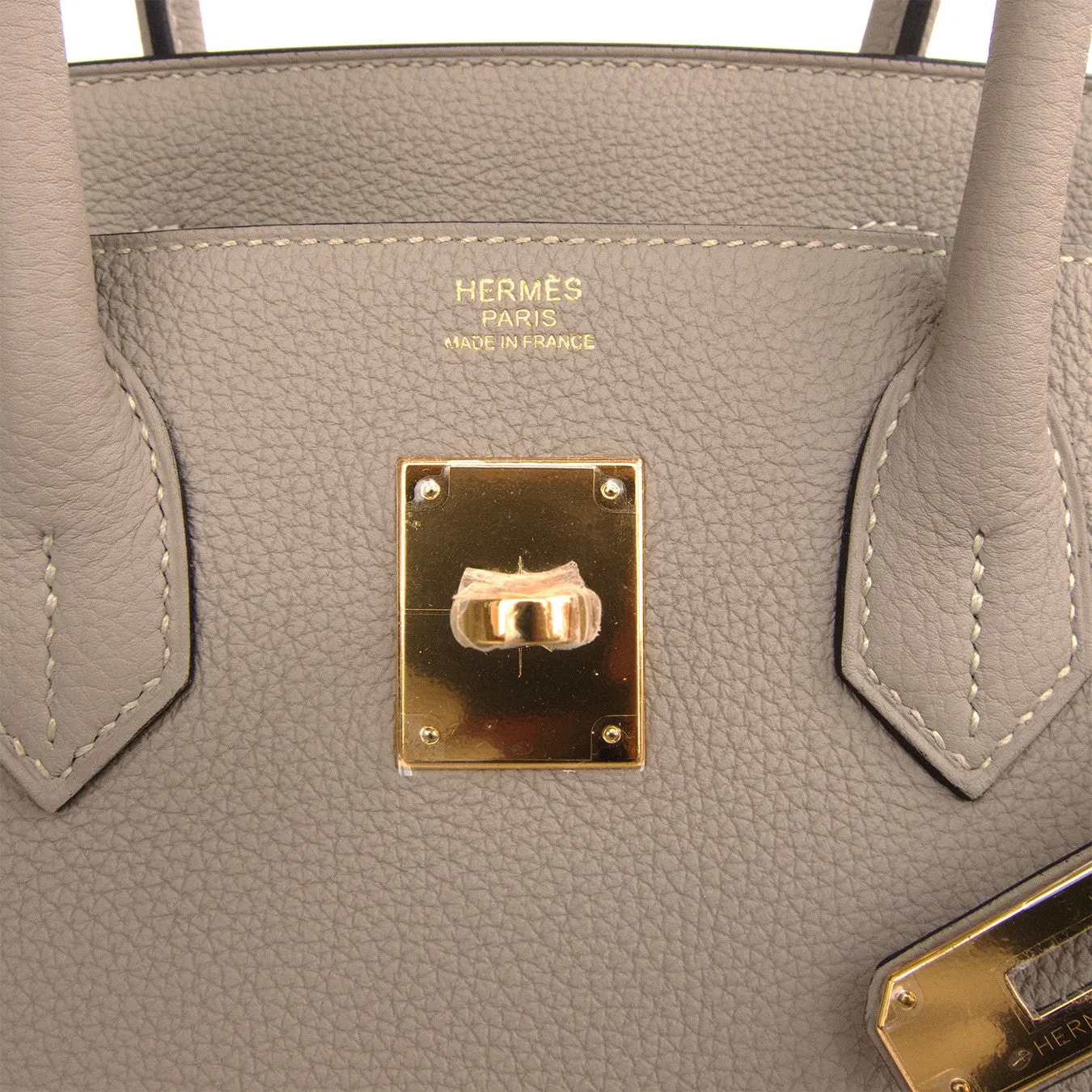 Hermes Gris Tourterelle Togo Gold 30cm Birkin Dove Grey Treasure