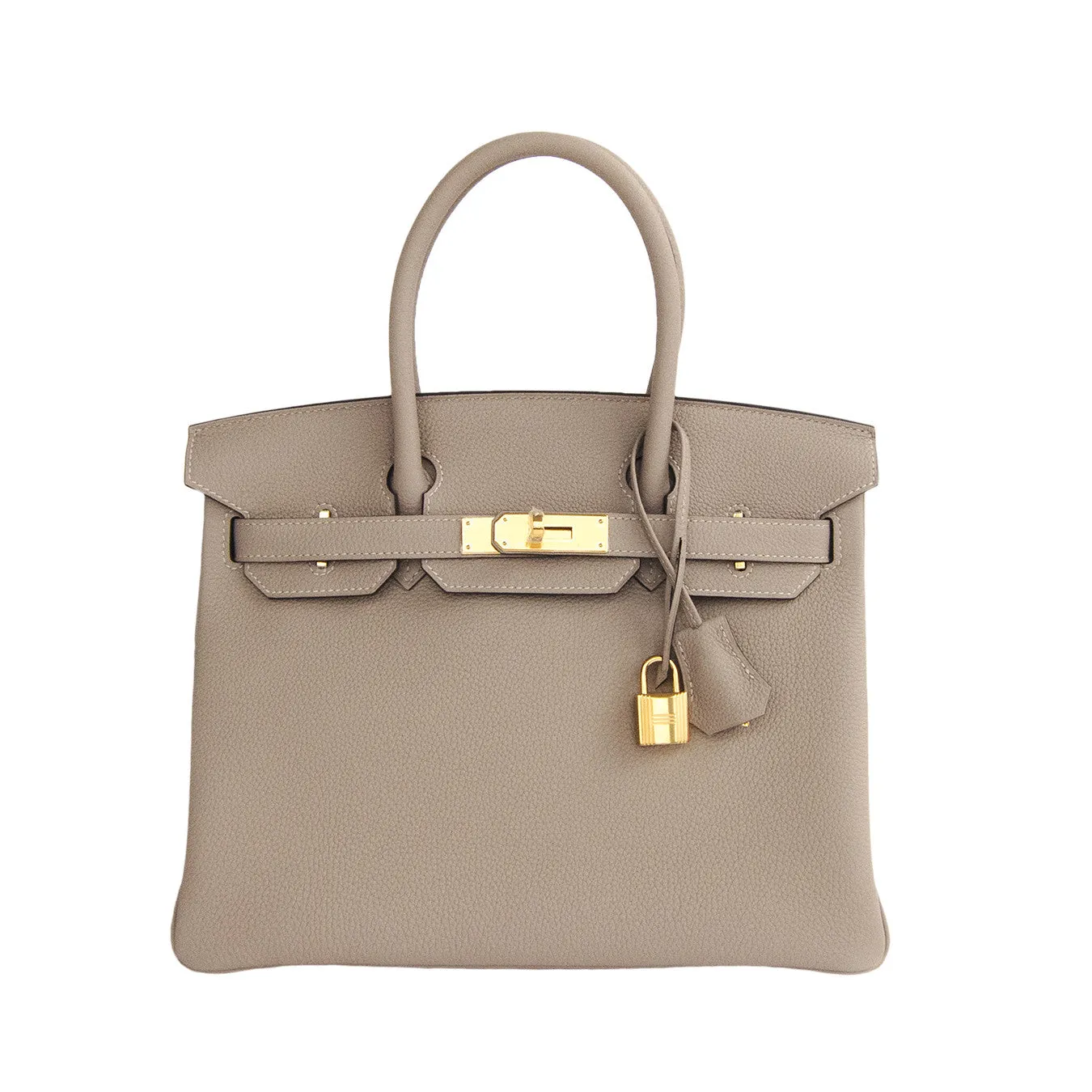 Hermes Gris Tourterelle Togo Gold 30cm Birkin Dove Grey Treasure