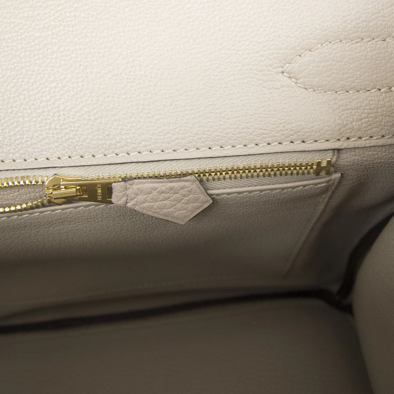 Hermes Gris Tourterelle Togo Gold 30cm Birkin Dove Grey Treasure