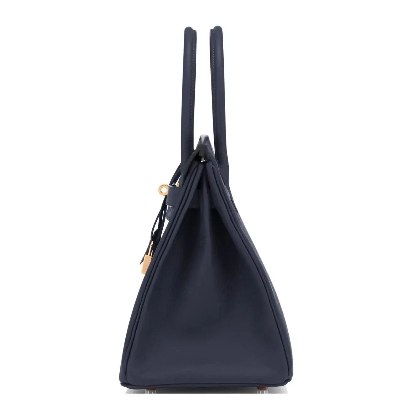 Hermes Indigo Rose Gold Deep Navy Blue Birkin 30cm Bag Z Stamp, 2021
