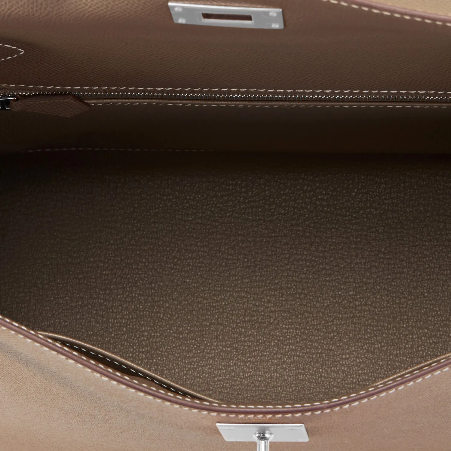 Hermes Kelly 28cm Etoupe Taupe Sellier Shoulder Bag