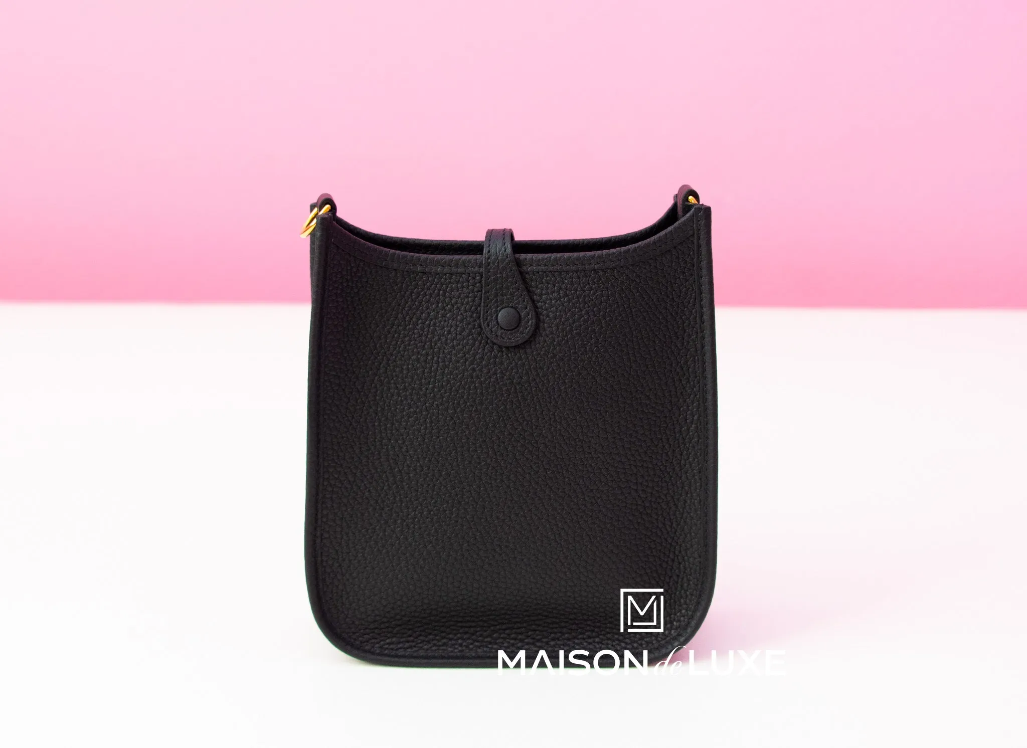 Hermes Noir Black Mini TPM Evelyne Messenger Bag