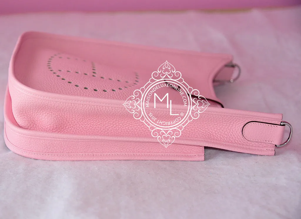 Hermes Pink Rose Sakura Evelyne III Pm Messenger Bag