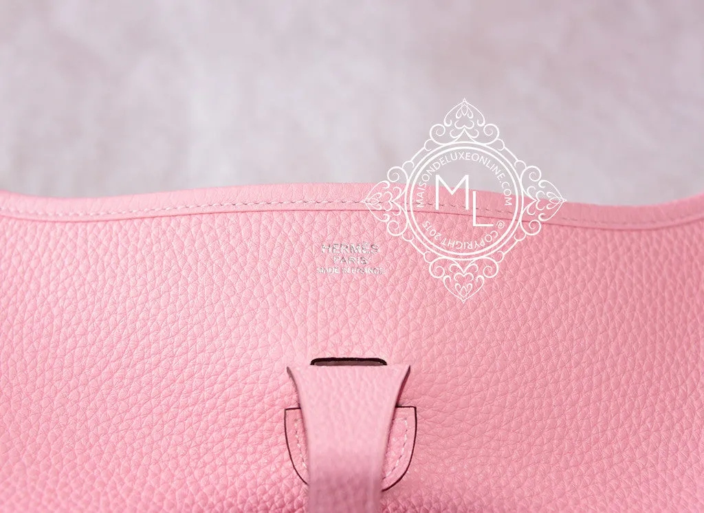 Hermes Pink Rose Sakura Evelyne III Pm Messenger Bag