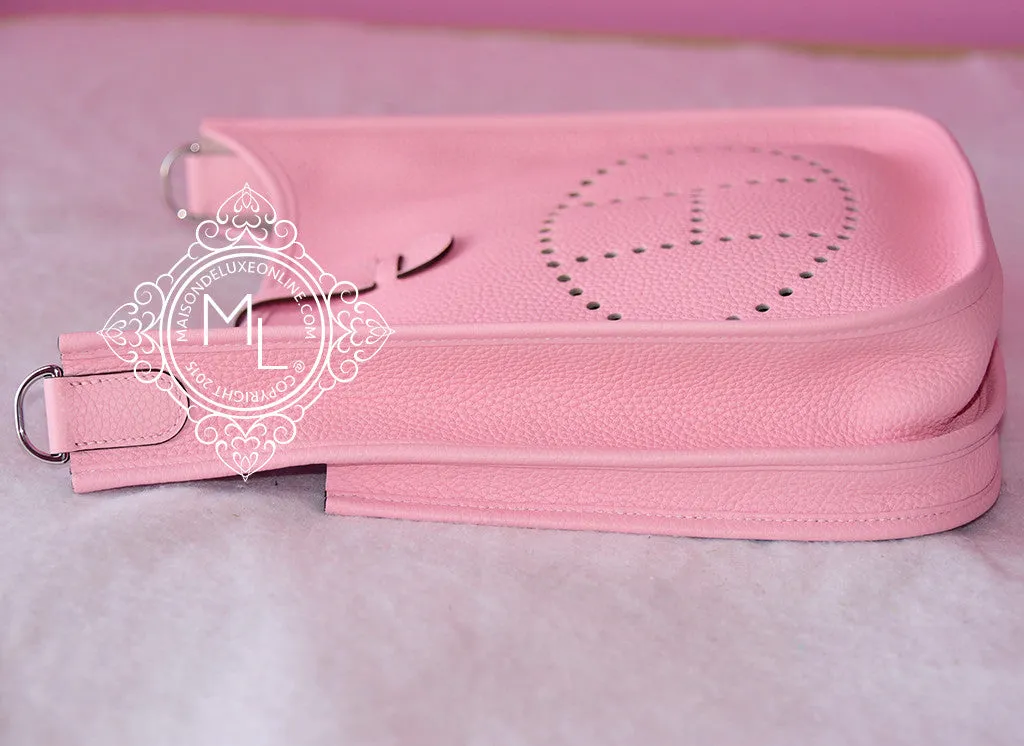 Hermes Pink Rose Sakura Evelyne III Pm Messenger Bag