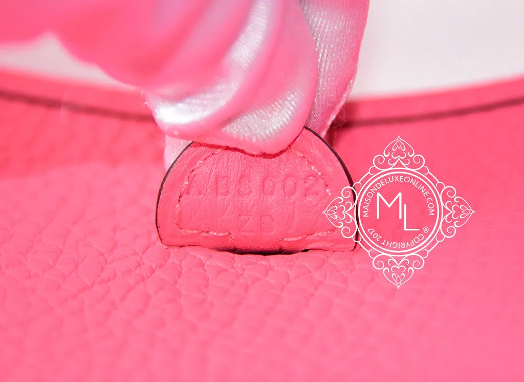 Hermes Rose Azalee Pink Mini TPM Evelyne Messenger Bag