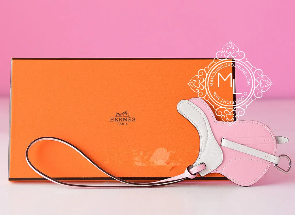 Hermes Rose Sakura Paddock Selle Horse Saddle Bag Charm