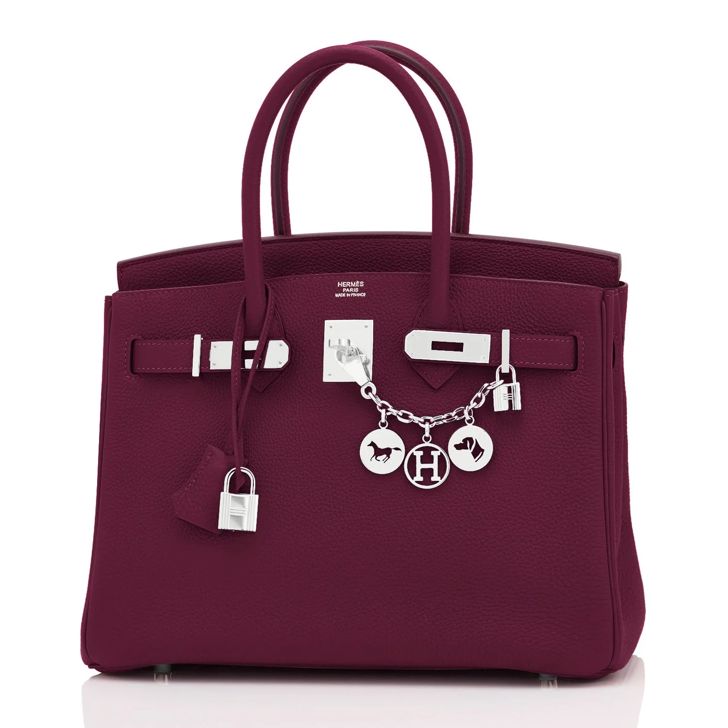Hermes Rouge H 30cm Birkin Togo Palladium Hardware