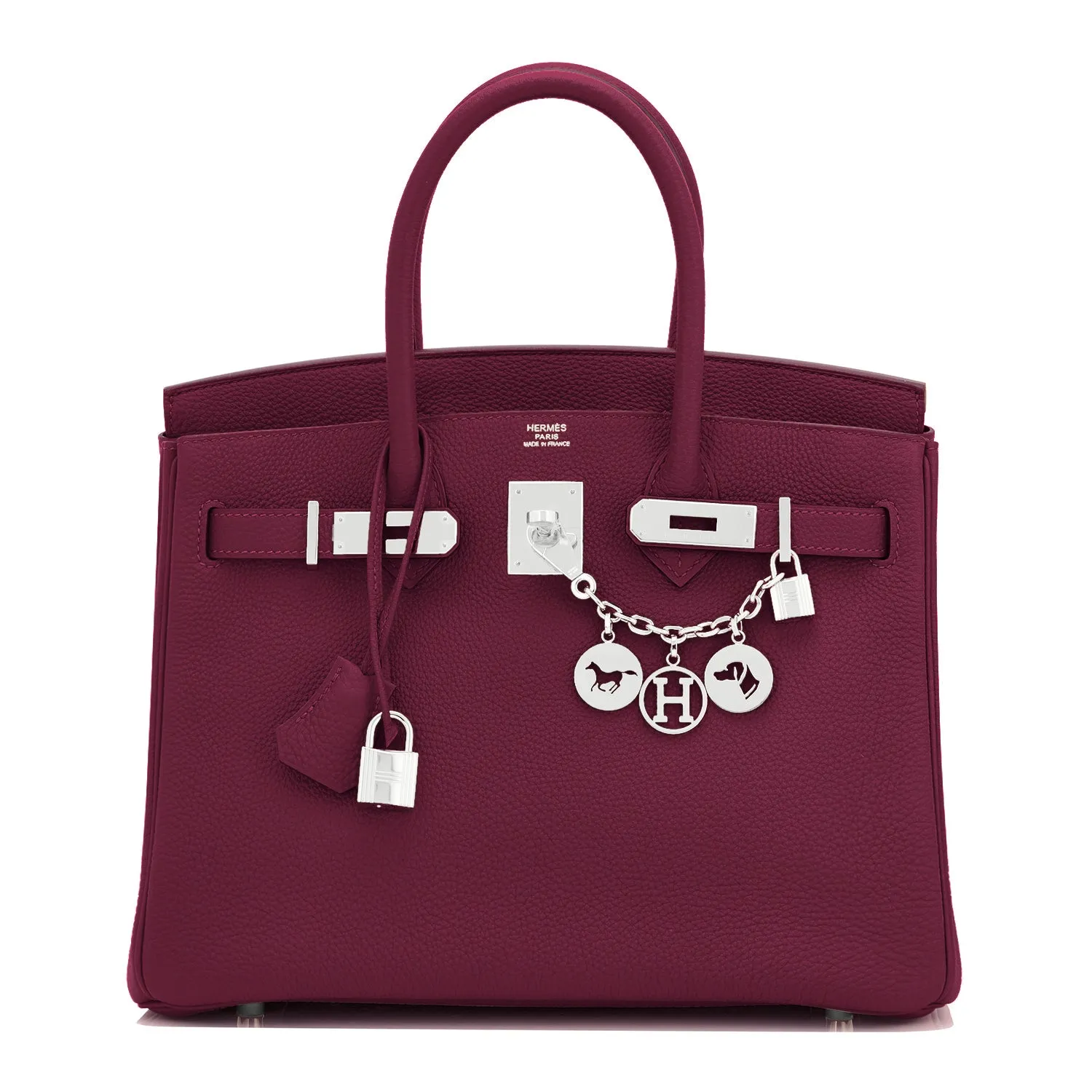 Hermes Rouge H 30cm Birkin Togo Palladium Hardware