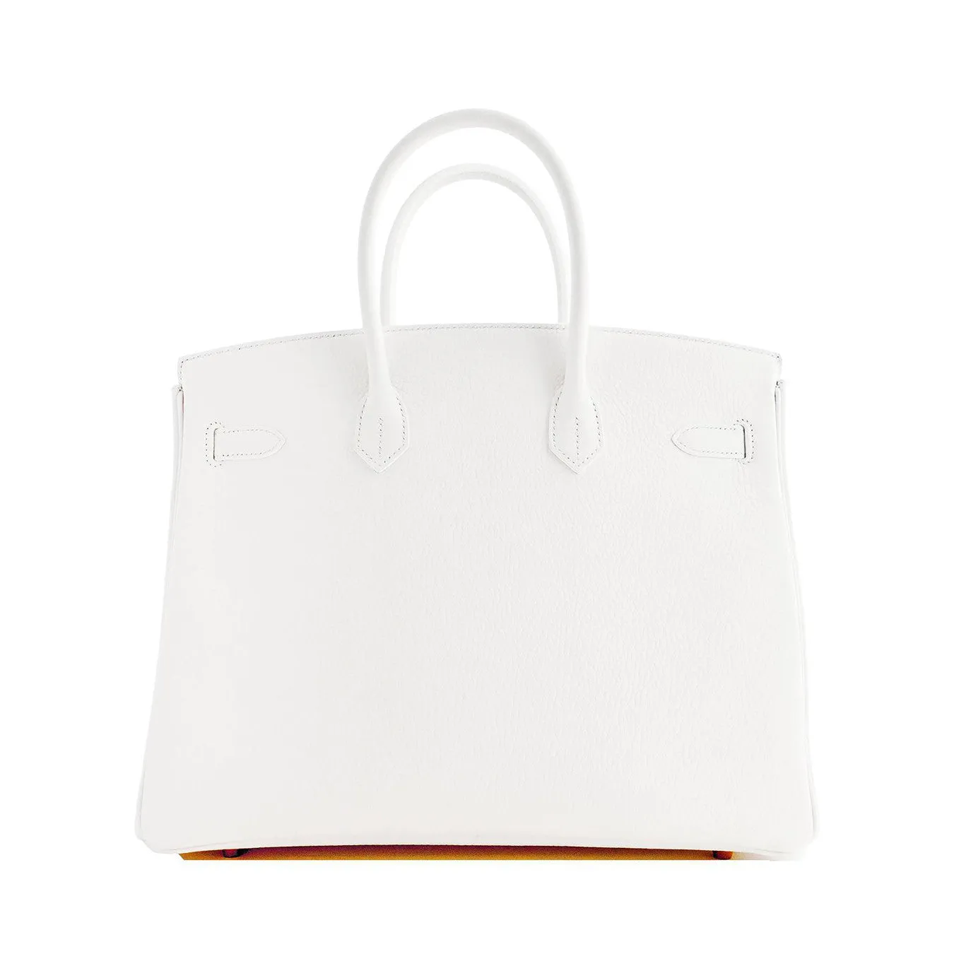 Hermes White Gold 35cm Birkin GHW 2016 Bag Superb