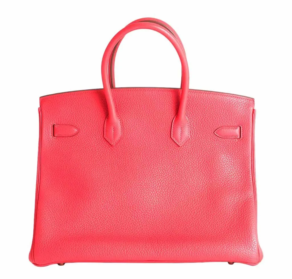 Hermès Birkin 35 Fuchsia Togo Bag GHW
