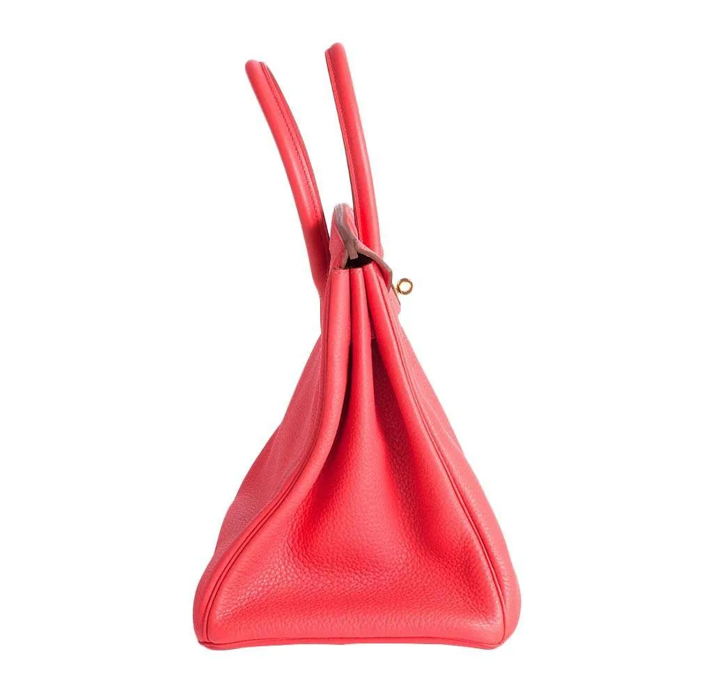 Hermès Birkin 35 Fuchsia Togo Bag GHW
