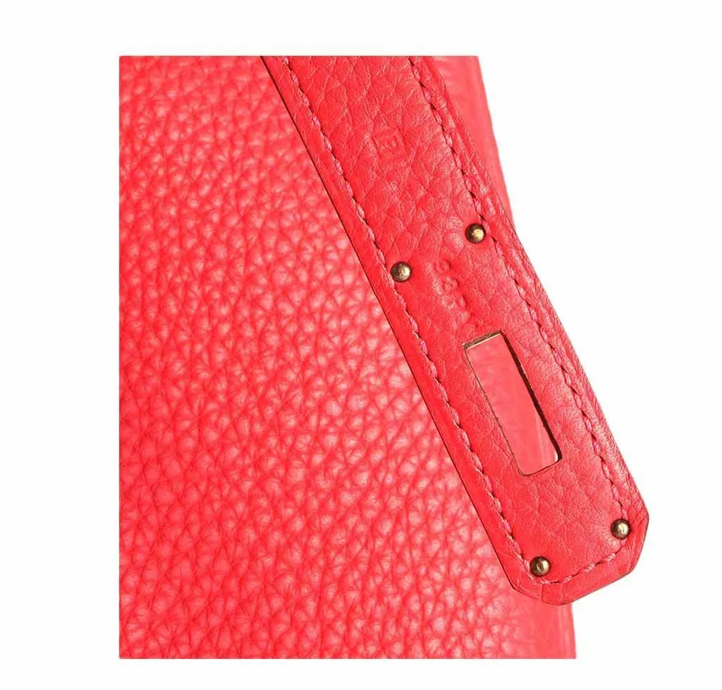Hermès Birkin 35 Fuchsia Togo Bag GHW