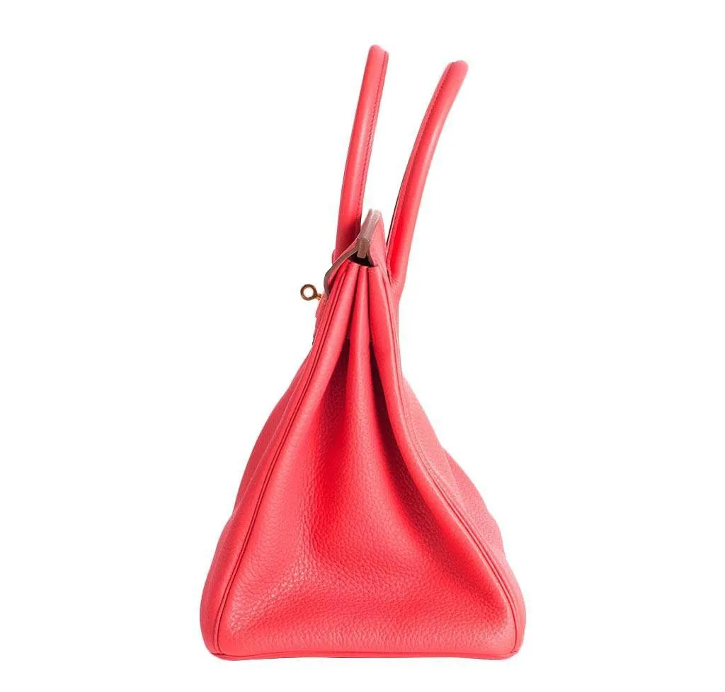 Hermès Birkin 35 Fuchsia Togo Bag GHW